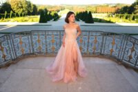 ROSANNA - Robe de soirée chic rose 4
