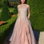 Robe de soirée avec fente Rosanna